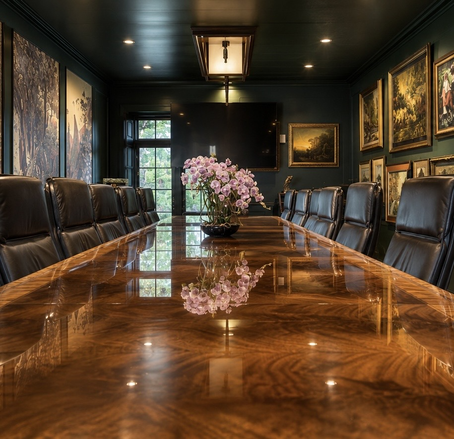 Interior meeting room at America's Business & Immigration Boutique's Coral Gables office.